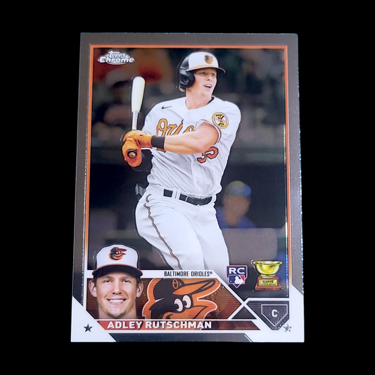 2023 Topps Chrome ADLEY RUTSCHMAN Orioles Flagship Gold Cup All-Star Rookie RC 1