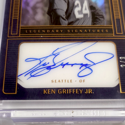 2023 Panini Three & Two KEN GRIFFEY JR. Encased Legendary Signatures SSP Auto /3