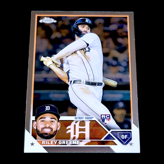 2023 Topps Chrome RILEY GREENE MLB Detroit Tigers Flagship Rookie Card RC #182