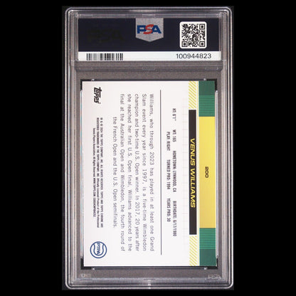 2024 Topps Chrome Sapphire Tennis VENUS WILLIAMS SP Green Refractor  PSA 9 MINT