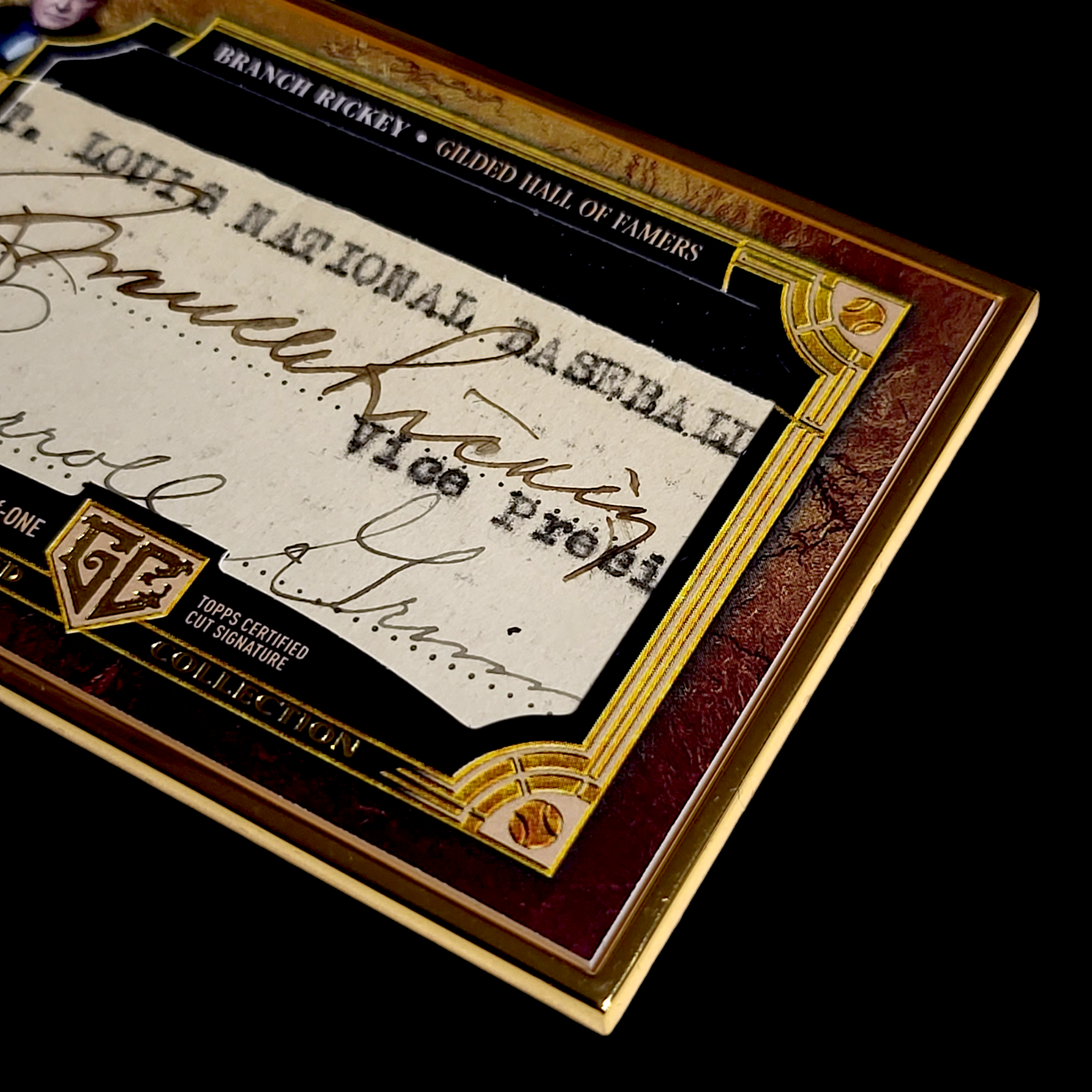 2023 Topps Chrome Gilded Hall of Famers BRANCH RICKEY 1/1 Cut Signatures Auto