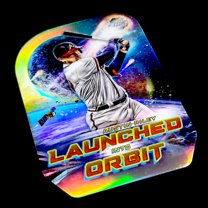 2023 Topps Chrome Cosmic AUSTIN RILEY Braves Launched Into Orbit Refractor LIO11