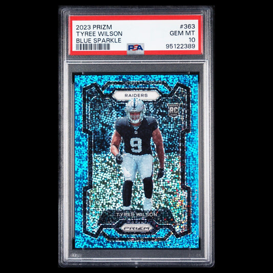 2023 Panini Prizm TYREE WILSON SSP White Sparkle Pack BLUE PRIZM RC /96 PSA 10