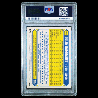 2022 Topps Update JULIO RODRIGUEZ Mariners 1987 Topps Rookie RC PSA 10 GEM