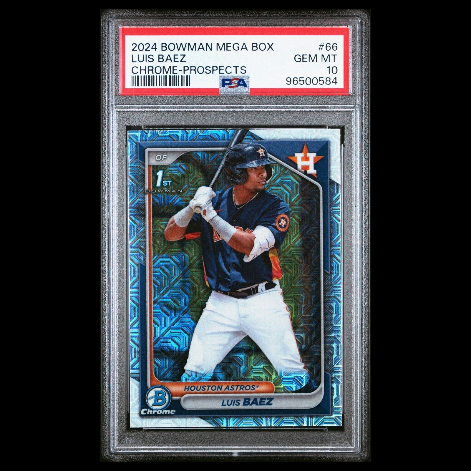 2024 Bowman Chrome LUIS BAEZ Astros SP 1st True Bowman Mojo Refractor RC PSA 10