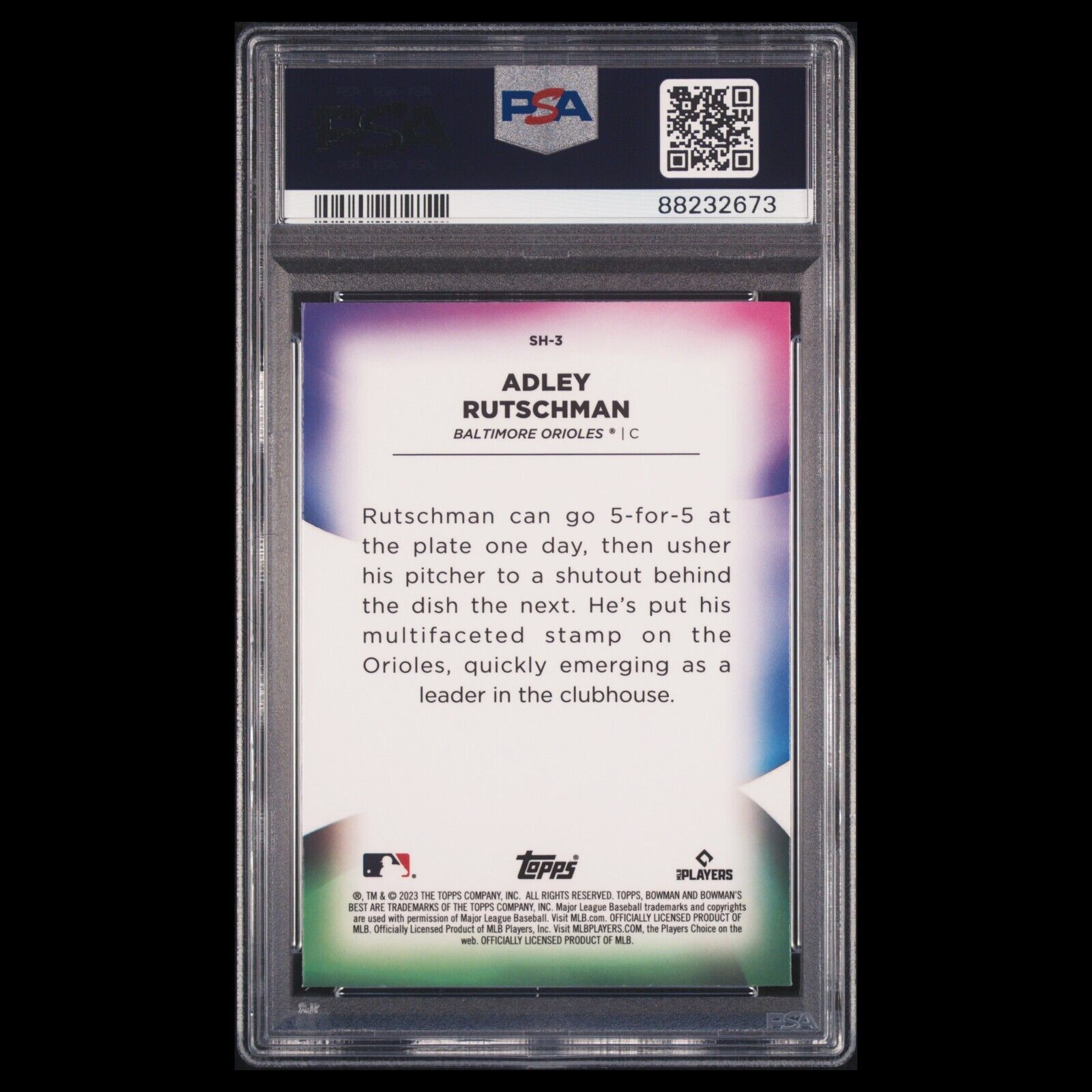 2023 Bowman's Best ADLEY RUTSCHMAN SP Shellacked Mini Diamonds Refractor PSA 10