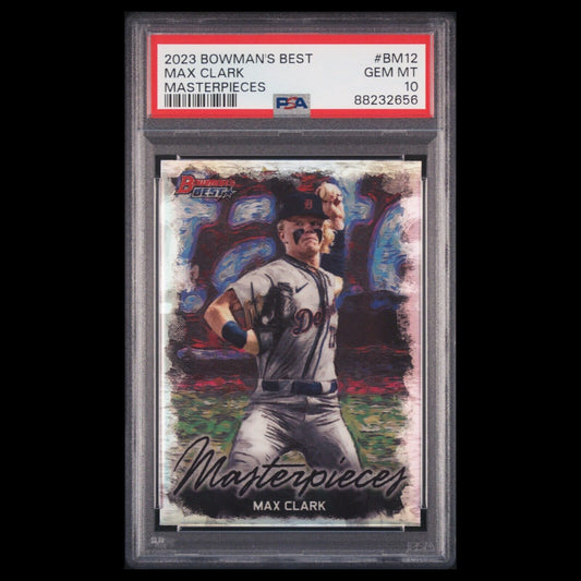 2023 Bowman's Best Masterpieces MAX CLARK Silver Refractor Rookie RC PSA 10 GEM