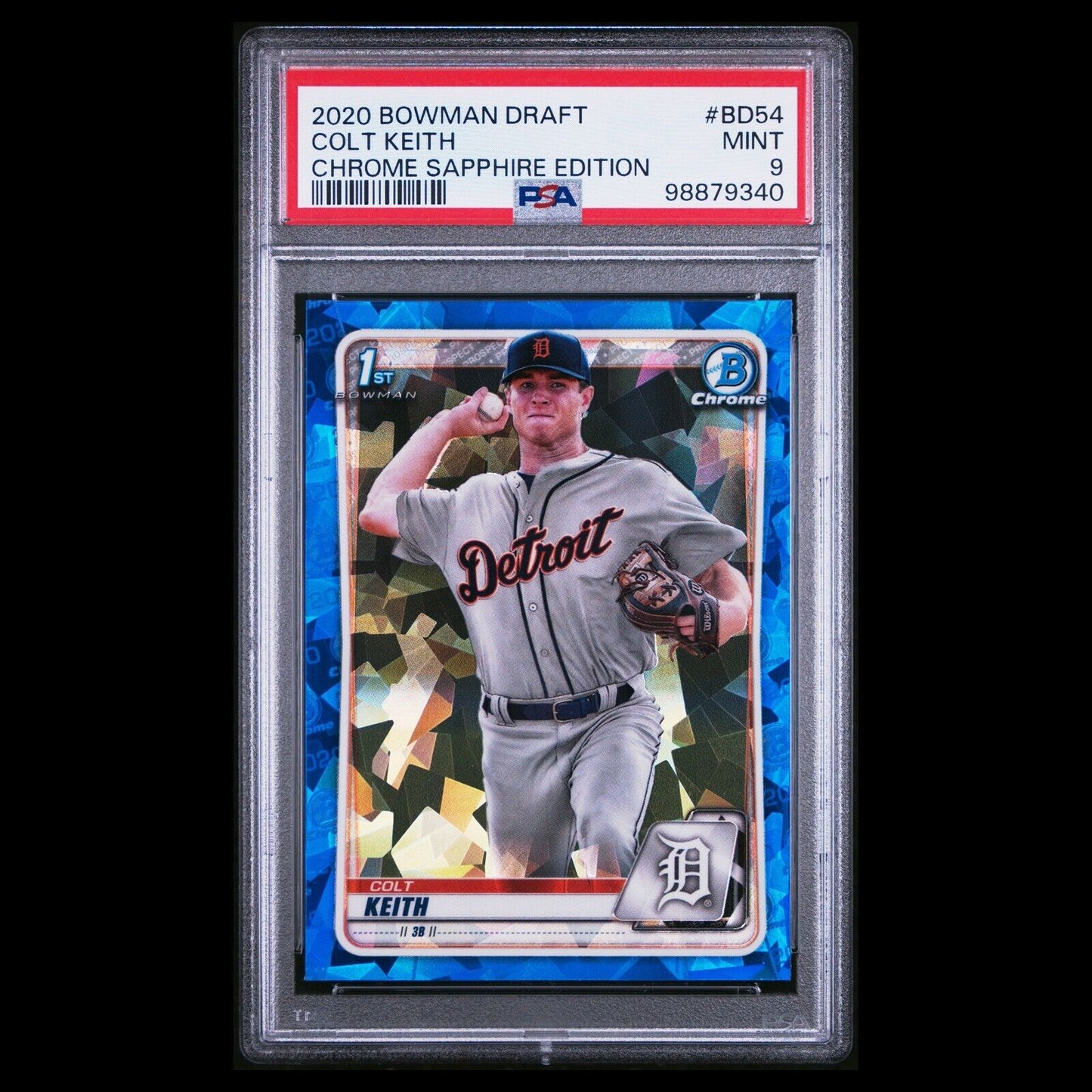 2020 Bowman Draft Sapphire COLT KEITH 1st Blue Sapphire Refractor Rookie PSA 9