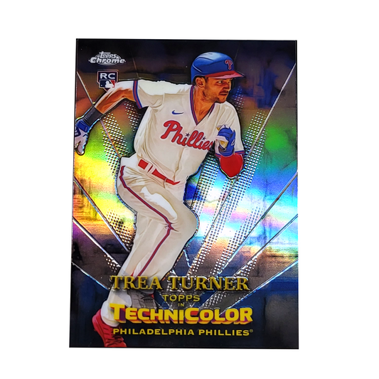 2023 Topps Chrome TREA TURNER TechniColor Refractor Phillies RC ERROR Card #TT10