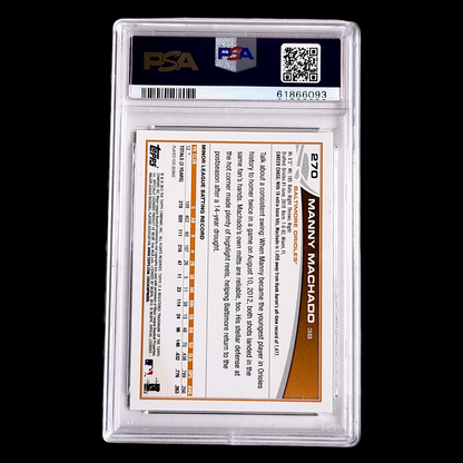 2013 Topps MANNY MACHADO Orioles Fielding Rookie Card RC PSA 10 GEM