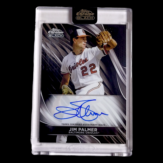 2024 Topps Chrome Black JIM PALMER Encased Uncirculated On-Card Auto #CBAJPA